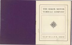 1904 BAKER Motor Vehicle Company Inside front cover & page 1