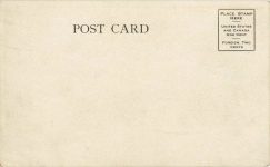 1909 ca AIRSHIP Over Race Track Iowa State Fair postcard back
