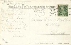1910 8 5 postmark AN AUTO RACE postcard back