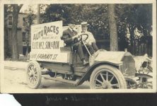 1910 ca Indy 500 Jones Bennett RPPC Front