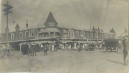1910 ca Old Orchard Beach ME main street 4″×3″ snapshot front