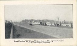 1911 11 13 Indy 500 FLANDERS 20 Frank Witt driver postcard Front