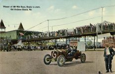 1911 Winner of 100 mile Race, Ready to start, Old Orchard Beach, Me. (NATIONAL Car No. 6 John Rutherford) postcard front b