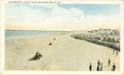 1912 ca. AUTOMOBILE RACES, OLD ORCHARD BEACH, ME postcard front
