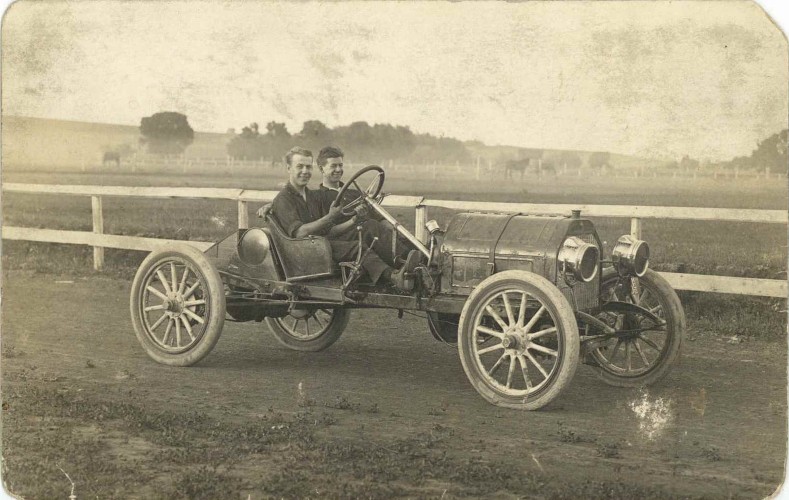 1913 6 27 date PRE 1912 racer MERCER RPPC front - Chuck's Toyland
