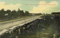 1915 10 28 postmark Indy 500 Home Stretch postcard Front
