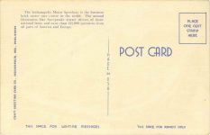 1947 ca Indy 500 track linen postcard 46490 Back