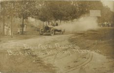 1910 Elgin Auto Races Buck driving Winning Marmon Kane County Trophy RPPC front