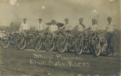 1911 Elgin Auto Races Official Flagmen RPPC front