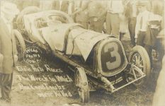 1911 Elgin Auto Races The Wreck in Which Buck and Jacobs were killed Webb Lethin Photos RPPC front
