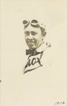 1912 Elgin Auto Races Ralph Mulford KNOX portrait RPPC front 1