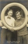 1913 Elgin Auto Races RALPH Mulford AND BILLY SAME OLD LAUGH MASON RPPC front 1
