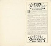1905 POPE Waverley ELECTRICS pages 2 & 3