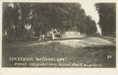 1911 8 26 Elgin Road Races NATIONAL LEN ZENGEL NATIONAL CAR WINNER ELGIN NATIONAL TROPHY RACE Aug 26 11 RPPC front