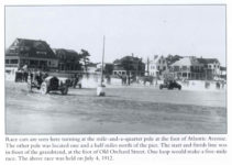 1912 7 4 Race cars at foot of Old Orchard Street Old Orchard Beach postcard POSTCARD HISTORY SERIES Old Orchard Beach By Daniel E Blaney page 10