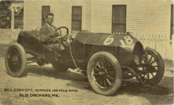 1912 BILL ENDICOTT (Schacht) WINNER 100 MILE RACE OLD ORCHARD ME postcard front