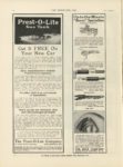 1911 2 22 PREST-O-LITE Prest O Lite Gas Tank Get It FREE On Your Next Car Prest-O-Lite Co. Indianapolis, Indiana THE HORSELESS AGE February 22, 1911 Vol. 26 No. 8 9×12 page 42