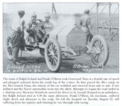1911 8 Ireland killed in practice 8 21 11 OBrien mech injured Elgin National Road Races POSTCARD HISTORY SERIES Elgin, Illinois William E. Bennett page 78