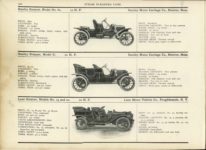 1910 STANLEY STANLEY LANE MoToRs 1910 MoToR CAR DIRECToRY Published By MoToR New York 10″×7.25″ page 120