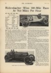 1914 7 9 STUTZ Rickenbacher Wins 300-Mile Race At 78.6 Miles Per Hour THE AUTOMOBILE AACA Library page 66