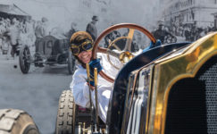 1912 Packard & Lyn St. James photo Allan Rosenberg 2018 6 SVRA IMS Ragtime Racers 2
