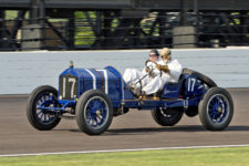 1916 NATIONAL AC Car 17 Jim and IMS lady photo Martin Seppala 2018 6 16 SVRA IMS Ragtime Racers