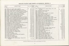 1913 CASE FORTY Model O AUTOMOBILE REPAIR PRICE LIST 8.5″x5.5″ page 50