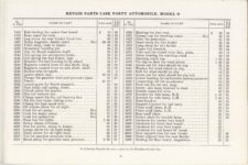 1913 CASE FORTY Model O AUTOMOBILE REPAIR PRICE LIST 8.5″x5.5″ page 53