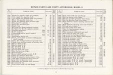 1913 CASE FORTY Model O AUTOMOBILE REPAIR PRICE LIST 8.5″x5.5″ page 55