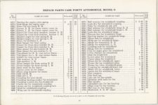 1913 CASE FORTY Model O AUTOMOBILE REPAIR PRICE LIST 8.5″x5.5″ page 60
