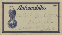 1914 CASE Automobiles mailing envelope 6″×10.25″ front