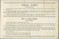 1914 ca. CASE FORTY AUTOMOBILE REPAIR PRICE LIST 8.5″x5.5″ page 1