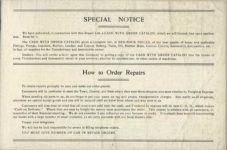 1914 ca. CASE FORTY AUTOMOBILE REPAIR PRICE LIST 8.5″x5.5″ page 1