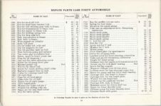 1914 ca. CASE FORTY AUTOMOBILE REPAIR PRICE LIST 8.5″x5.5″ page 40