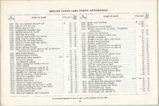 1914 ca. CASE FORTY AUTOMOBILE REPAIR PRICE LIST 8.5″x5.5″ page 44