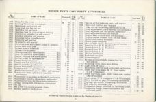 1914 ca. CASE FORTY AUTOMOBILE REPAIR PRICE LIST 8.5″x5.5″ page 49