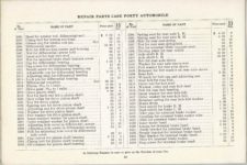 1914 ca. CASE FORTY AUTOMOBILE REPAIR PRICE LIST 8.5″x5.5″ page 52