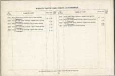 1914 ca. CASE FORTY AUTOMOBILE REPAIR PRICE LIST 8.5″x5.5″ page 56