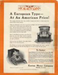 1913 KEETON A European Type— At An American Price! 9″×11.75″ page 1