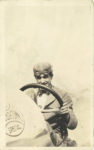 1917 ca. DISBROW Louis Disbrow at wheel of a LOUIS DISBROW SPECIAL RPPC GC front