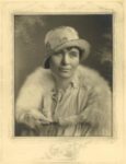 1930 ca. Styling lady with fox scarf Greens Studio Chicago 9.5″×12.5″