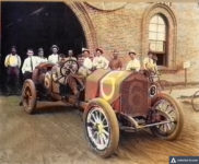 1911 National Bakersfield Harvey Herricks Car 6 COLORIZED