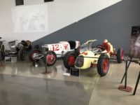 2019 3 2 Cars at STEP BACK IN TIME Boyle Racing black 1935 Truchan Special 220 and yellow 1948 Kennedy Tank Special Indianapolis, IND