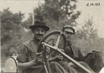 1909 CHALMERS DETROIT Crown Point Races Car 5 Billy Knipper and passenger photo Burton Historical Collection Detroit Public Library