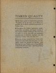 1914 ca Timken INSTRUCTIONS for PROPER CARE AND ADJUSTMENT of TIMKEN DETROIT PASSENGER CAR AXLES AACA Library Inside front cover