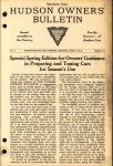 1916 HUDSON HUDSON OWNER’S BULLETIN Vol. 3 Number 15 AACA Library page 1