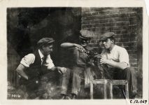 1911 NATIONAL Fairmount Park Races National team unknown guy Johnny Aitken, Sidney the Pig, Don Herr photo Burton Historical Collection Detroit Public Library