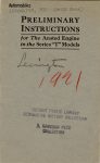 1921 LEXINGTON PRELIMINARY INSTRUCTIONS Lexington Preliminary Instructions for the Ansted engine in the Series “T” Models Detroit Public Library Front cover 1