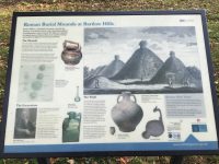 2018 10 31 London to Brighton Run Bartlow Hills 1,000 year old Roman Mounds sign