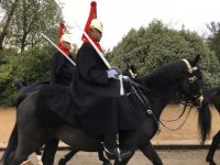 2018 11 3 7 39 am London to Brighton Run Royal Guard riding through Hyde Park